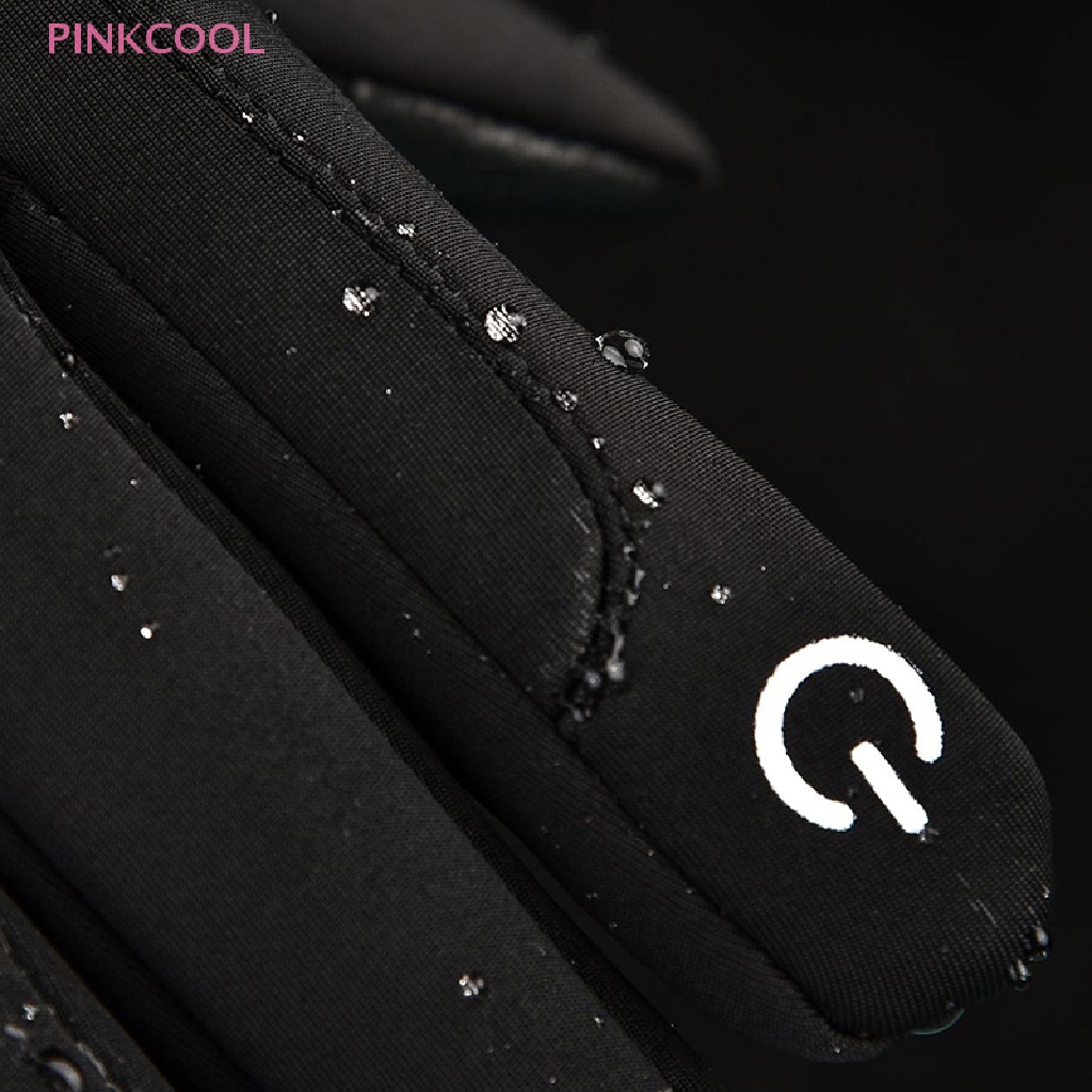 pinkcool-ถุงมือ-ผ้าฟลีซ-กันน้ํา-หน้าจอสัมผัส-สําหรับขี่จักรยาน-กลางแจ้ง-ขายดี