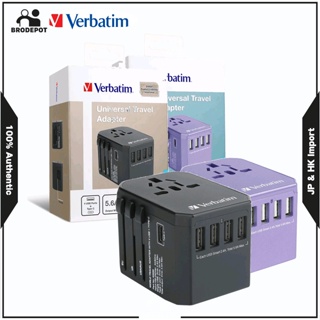 Verbatim 5 Ports 5.6A Travel Charger Type-C+4 USB ที่ชาร์จสำหรับเดินทาง