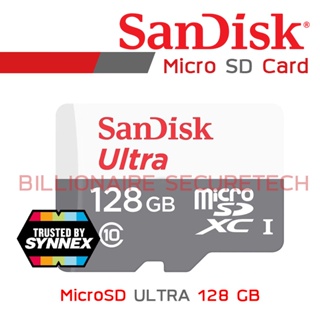 SANDISK ULTRA MicroSD Card SDSQUNR_128G_GN6MN : 128 GB (BY SYNNEX) Class 10 BY BILLIONAIRE SECURETECH