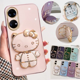 เคสโทรศัพท์มือถือ แบบนิ่ม ลายคิตตี้ มันวาว มีกระจก สําหรับ OPPO A91 A31 A9 A5 2020 A7 A5s A12 A11k A3s A12e A1k Reno 2F 3