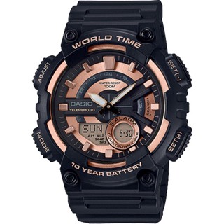 [ของแท้] Casio นาฬิกาข้อมือ รุ่น AEQ-110W-1A3VDF  สายเรซิน รับประกันศูนย์ CMG 1 ปี