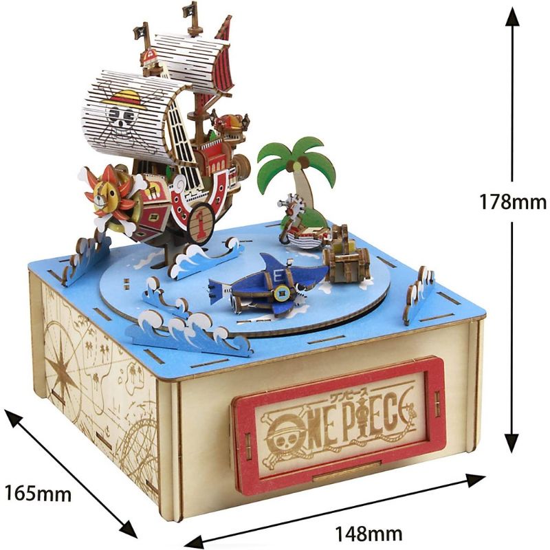 one-piece-ship-thousand-sunny-ship-ของแท้-jp-wooden-art-ki-gu-mi-โมเดลเรือวันพีช