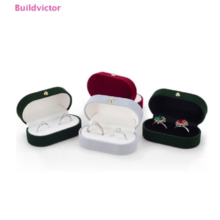 Buildvictor กล่องกํามะหยี่ สําหรับใส่เครื่องประดับ แหวน