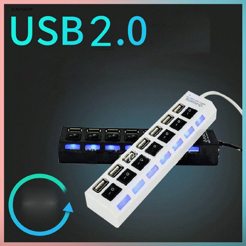 7-พอร์ตการออกแบบสากลโฮมออฟฟิศนําอะแดปเตอร์-usb-2-0-ฮับชาร์จฮับสวิตช์เปิด-ปิดสําหรับแล็ปท็อปพีซี