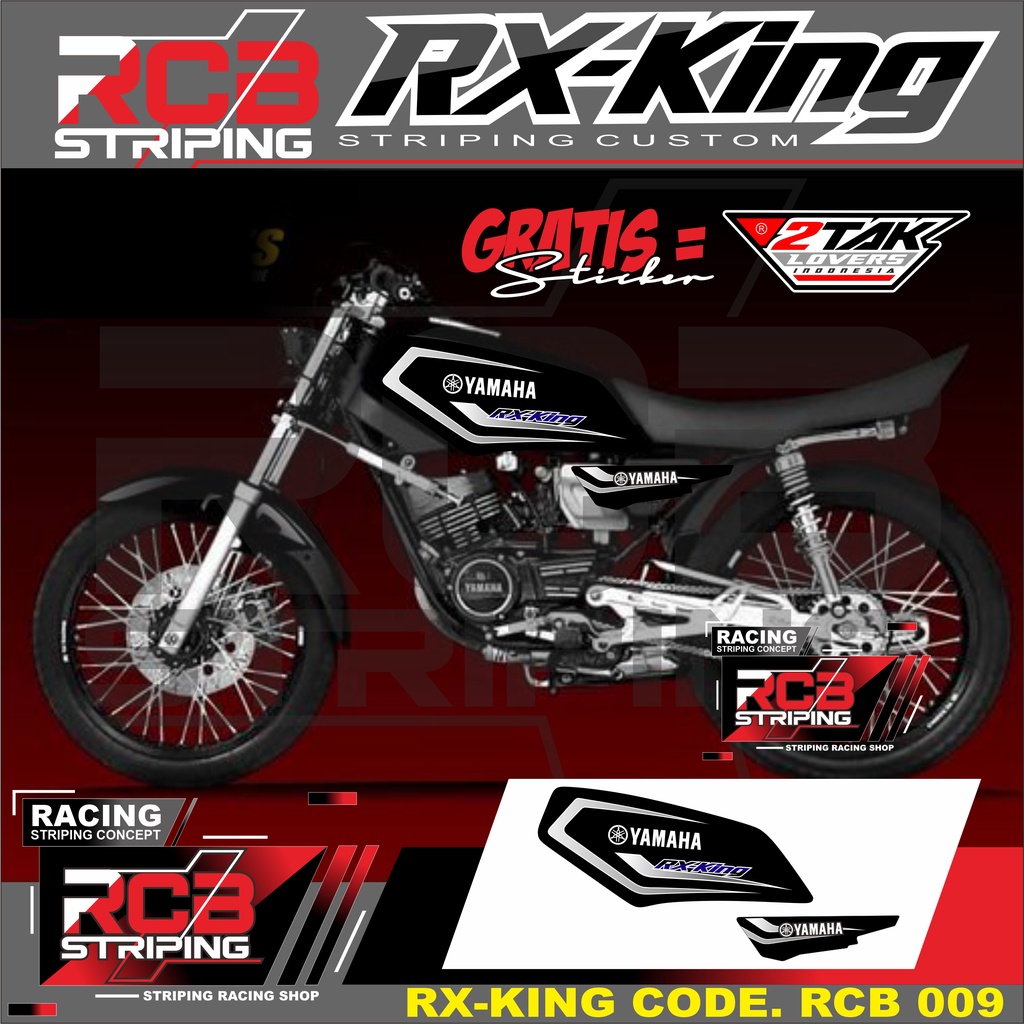 Rx King Variation Striping Sticker - Rx King RCB 009 สติกเกอร์ติดรถ ...