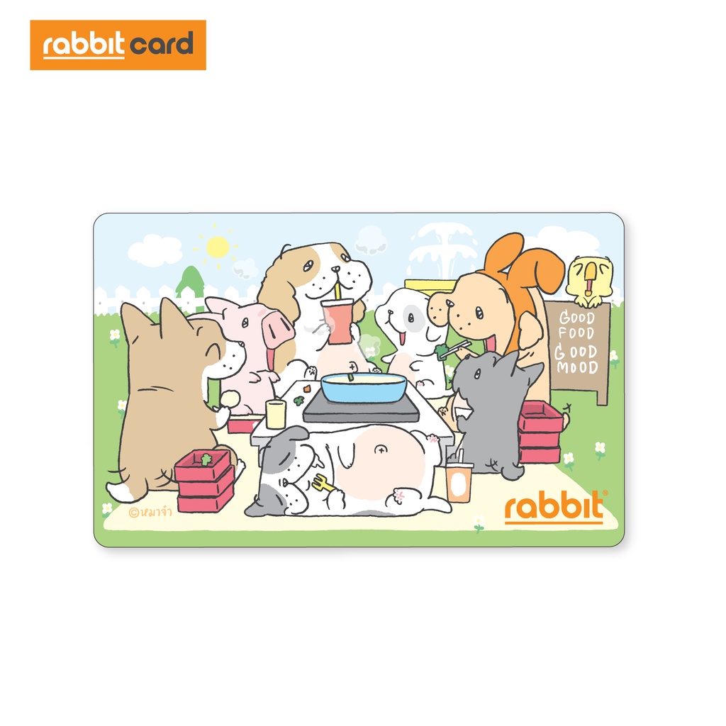 รูปภาพของRabbit Card บัตรแรบบิท หมาจ๋า สำหรับบุคคลทั่วไป (Dogplease - Party) *แถมฟรี สติกเกอร์หมาจ๋าลองเช็คราคา