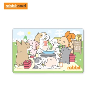 เช็ครีวิวสินค้า[Physical Card] Rabbit Card บัตรแรบบิท หมาจ๋า สำหรับบุคคลทั่วไป (Dogplease - Party) *แถมฟรี สติกเกอร์หมาจ๋า