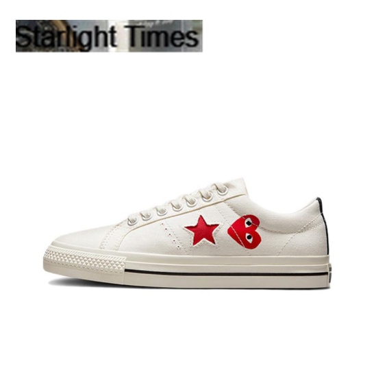 comme-des-garcons-play-x-converse-one-star-white-รับประกันของแท้-100