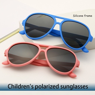 แว่นตากันแดด เลนส์โพลาไรซ์ กรอบซิลิโคน UV400 สําหรับเด็ก