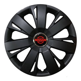 Wheel Cover ฝาครอบกระทะล้อ มี สีดำ ขอบ R 15 นิ้ว ลาย NISSANแดง wc7 (1 ชุด มี 4 ฝา)**ราคาถูกสินค้าดีมีคุณภาพ**