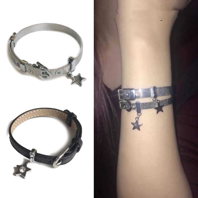 สร้อยข้อมือโซ่-จี้รูปดาว-เข็มขัดบูม-สไตล์บูม-ปรับได้