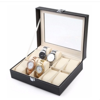 กล่องนาฬิกา แบบ 10 เรือน Watch Box หนัง PU กล่องพรีเพี่ยม