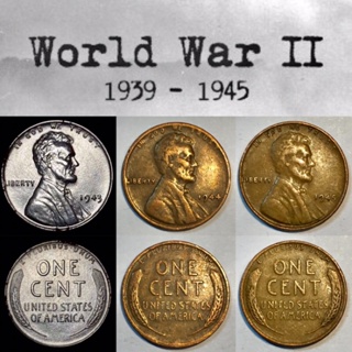 🔥 WWII  ชุดลินคอล์นเซน 1943-45 / 3 เหรียญ