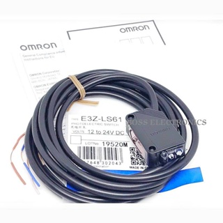 OMRON E3Z-LS61 เซ็นเซอร์จับวัตถุ เป็นชนิดลำแสง ระยะจับ 20-200mm 4สายใช้งาน