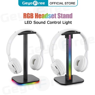 ภาพหน้าปกสินค้าGeyofree ขาตั้งหูฟัง RGB ไฟ LED ควบคุมด้วยเสียง จังหวะ โคมไฟโดยรอบ ที่วางหูฟัง ซึ่งคุณอาจชอบสินค้านี้