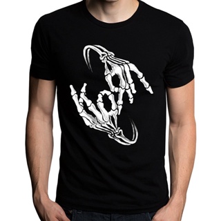 ฤดูร้อนใหม่ Casual Men Tee เสื้อ Korn Band Skeleton ป้ายกระดูกโลโก้ชายเสื้อยืด Streetwear
