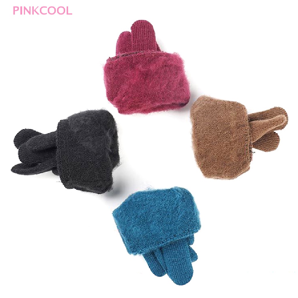 pinkcool-ใหม่-ถุงมือสั้น-ผ้าแคชเมียร์ถักนิตติ้ง-แบบเต็มนิ้ว-ให้ความอบอุ่น-แฟชั่นฤดูใบไม้ร่วง-และฤดูหนาว-สําหรับผู้ชาย-และผู้หญิง