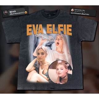 เสื้อยืดผ้าฝ้ายเสื้อยืดผ้าฝ้าย Eva elfie - Bootleg T-Shirt