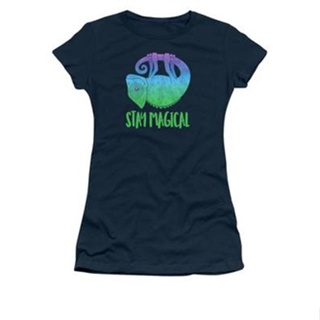 Stay Magical Levitating Chameleon Womens T-Shirt เสื้อเชิ้ต เสื้อคู่วินเทจ เสื้อคนอ้วน