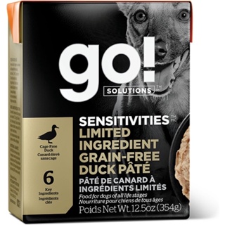 อาหารเปียกสุนัข Go! Solutions สูตร Sensivities Limited Ingredient Grain-Free Duck Pate ขนาด 354 g