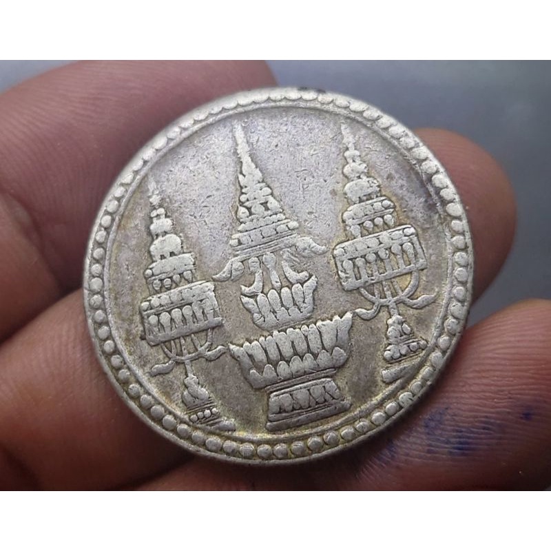 เหรียญกษาปณ์เงิน-แท้-เหรียญบาทโบราณ-สมัย-ร-5-ตราพระจุลมงกุฎ-พระแสงจักร-รัชกาลที่5-ปี-2412-1บาท-เงินโบราณ-ร4-หายาก