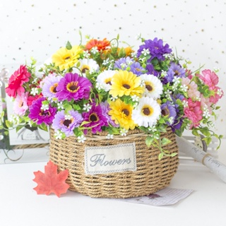 【AG】Fake Flower Full of Vitality Realistic No Water Need Fake Decorative Artificial Chrysanthemum Flower for Garden