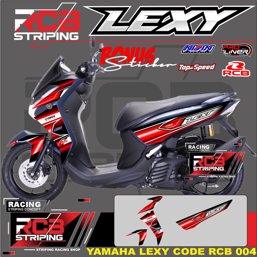 สติ๊กเกอร์ซิ่งลอก Variation Yamaha LEXI 125 NEW/ STRIPING Sticker LEXY ...