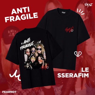 &lt;พร้อมส่ง〗เสื้อยืด Le SserafimAnti Fragile Album ver - Yunjin Kazuha Sakura Chaewon Eunchae - fearnot