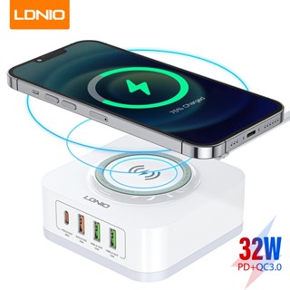 ที่ชาร์จ แท่นชาร์จ ไร้สาย LDNIO 32W Wireless Charger สำหรับ Iphone 13 12 11 X Pro ชาร์จไว ชาร์จเร็ว Fast Charge PD QC3.0