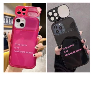 เคสไอโฟนอักษรสีชาชมพูเข้ม/ดำ i7-14promax (Case iphone) เคสมือถือ เคสมินิมอล เคสสีพื้น เคสสีชา เคสคำคม เคสชมพู เคสดำ