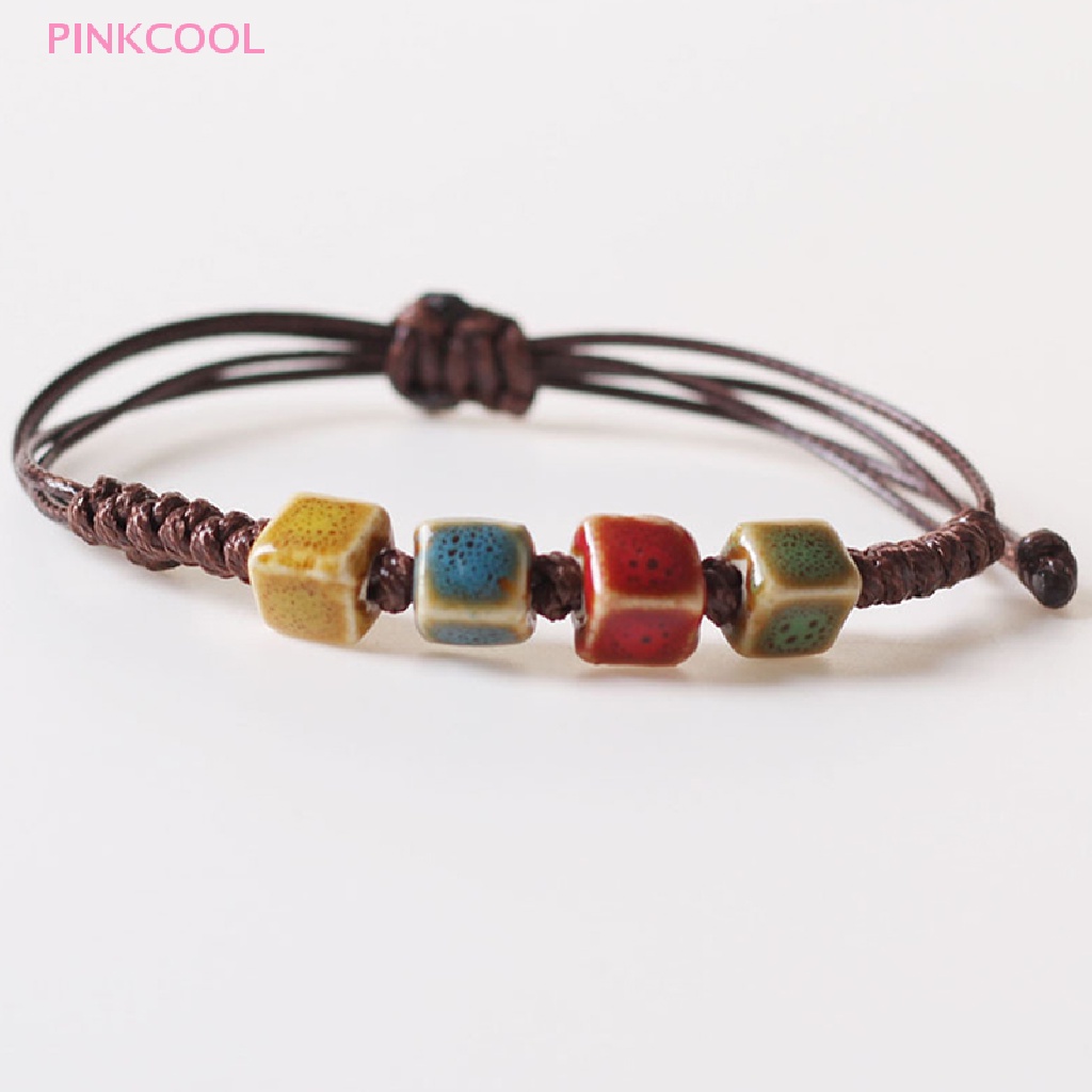 pinkcool-สไตล์ชนเผ่า-ลําลอง-แฟชั่น-เซรามิก-ลูกปัด-สวย-สร้อยข้อมือ-สําหรับผู้หญิง-ผู้ชาย-กําไลข้อมือ-ปรับได้-ลูกปัดเซรามิค-ขี้ผึ้ง-เชือก-สร้อยข้อมือ-ขายดี