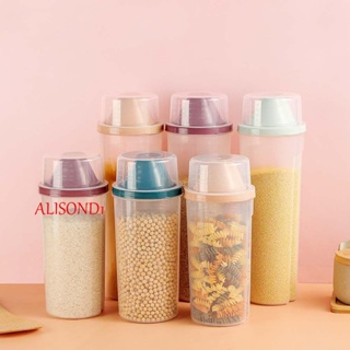 ALISOND1 Moisture-Proof Grain Storage Box Dry Flour Saving Bucket Spaghetti Sealed Bottle Transparent Noodle Rice Organizer Food Container Cereal Holder Case Kitchen Supplies/Multicolor
