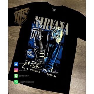NTS 96 Nirvana Kurt Cobain ROCK เสื้อยืด เสื้อวง เสื้อดำ สกรีนลายอย่างดี ผ้าหนา NTS T SHIRT S M L XL XXL