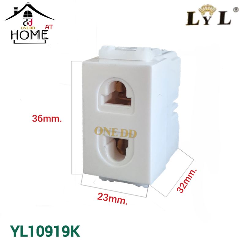 ปลั๊กเมจิก-เต้ารับเสียบขากลมแบน-เต้ารับเดี่ยว-plug-yilian-electric-รุ่น-yl10919k-รุ่นใหม่-one-dd