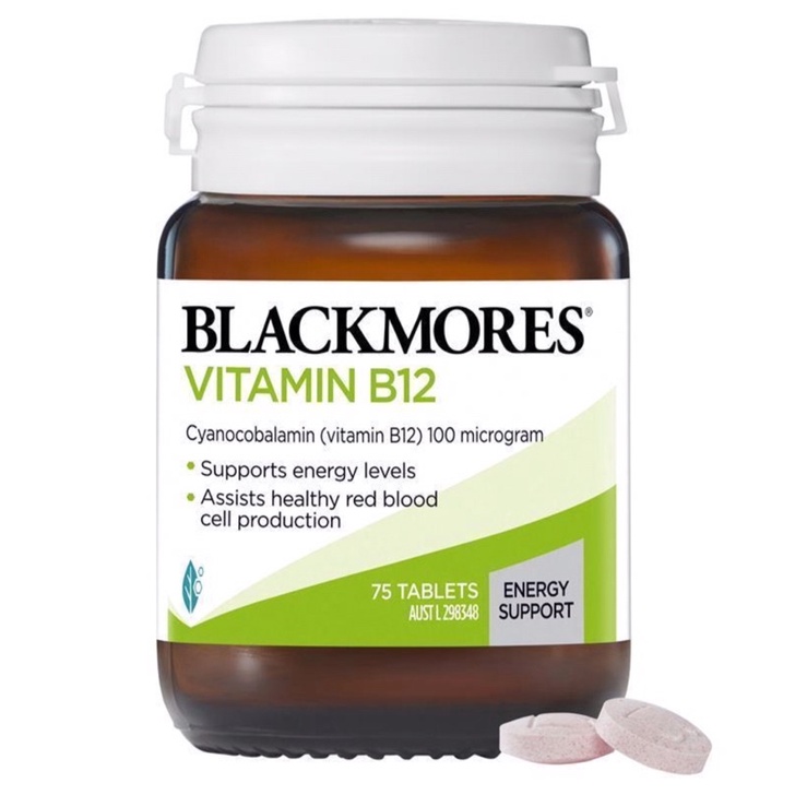 Blackmores Vitamin B12 Energy Support 75 Tablets Shopee Thailand