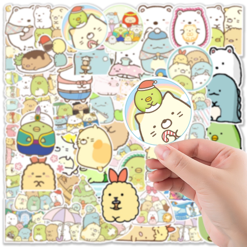 สติกเกอร์-ลายการ์ตูน-sumikkogurashi-graffiti-น่ารัก-กันน้ํา-สําหรับตกแต่ง-50-แผ่น