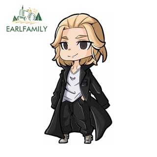 Earlfamily สติกเกอร์ไวนิล ลายการ์ตูน Mikey Chibi ป้องกันรอยขีดข่วน ขนาด 13 ซม. x 6.8 ซม. สําหรับตกแต่งรถยนต์