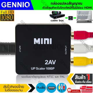 สินค้า GENNIQ ตัวแปลง แปลงสัญญาณภาพและเสียงทีวี ความชัด 1080P เชื่อมต่อกับ TV, Projector สีดำ รุ่น SLMH102