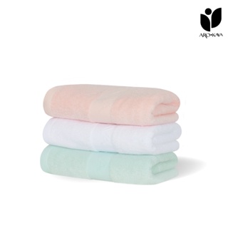 Arokaya Bamboo x Cotton Towel ขนาด 34x85 cm. / ผ้าขนหนูใยไผ่และฝ้ายธรรมชาติ / ผ้าขนหนู / ผ้าเช็ดตัว (รุ่น AA1503)มี 3 สี