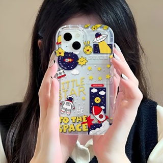 เคสโทรศัพท์มือถือ แบบใส ลายนักบินอวกาศ สําหรับ iphone 14promax 11 13 12 7Plus X XS Max