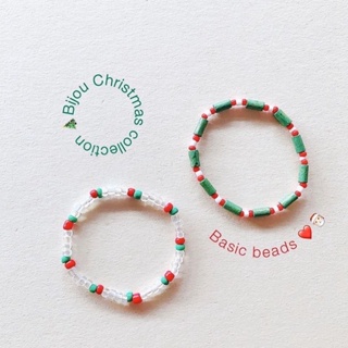 (พร้อมส่ง) Bijou Christmas bracelet กำไลไหมยืด