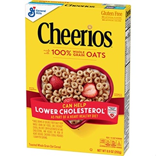 ซีเรียลข้าวโอ๊ตอบกรอบฟรีเมี่ยม  Cheerios Oat Cereal General Mills 252G