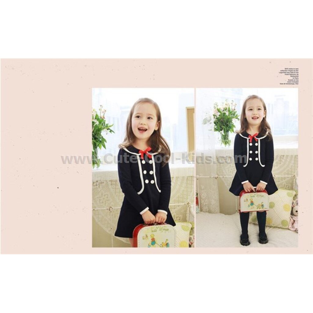 dt-028-ชุดกระโปรงเด็กสีน้ำเงิน-size-120-5-6y