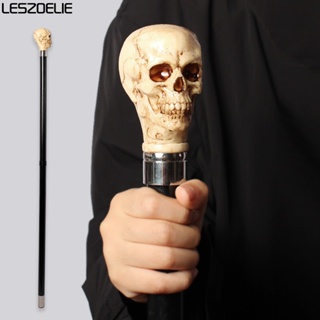 Retro Skull Head Stick Men Resin Handle German Beech Detachable Wooden Walking Sticks Women Fashionable  Party Decorativ