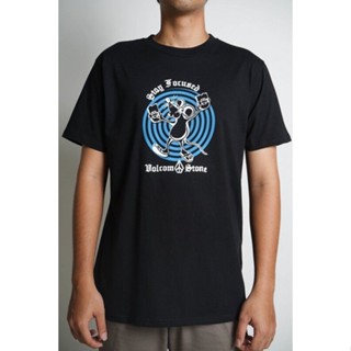 Volcom เสื้อยืด VAF741831 APAC SWIRLY S/S TEE BLK