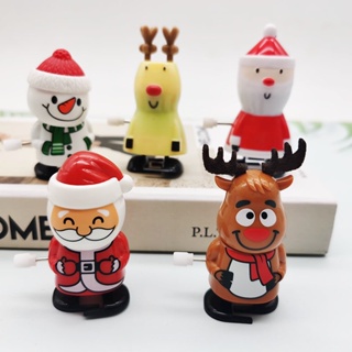Clockwork ของเล่นซานต้า ไขลานการ์ตูน ของเล่นขนาดเล็ก ไม่มีแบตเตอรี่ แจกของขวัญเล็ก ๆ ของคริสต์มาส Christmas snowman
