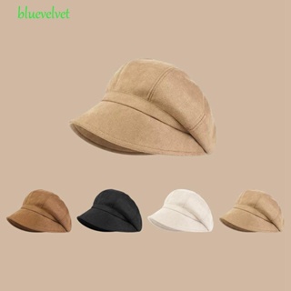 Bluevelvet หมวกเบเร่ต์ หนังกลับ สีกากี สไตล์อังกฤษ ย้อนยุค เข้ากับทุกการแต่งกาย ฤดูใบไม้ร่วง ฤดูหนาว สําหรับผู้หญิง