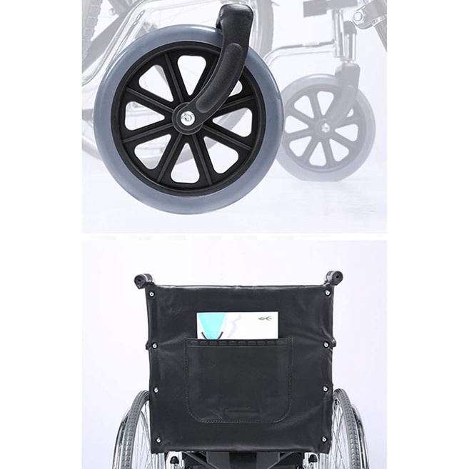 wheelchair-รถเข็นผู้ป่วย-วีลแชร์-พับได้-พกพาสะดวก-ทำจากเหล็กกล้าเคลือบคาบอนอย่างดี-แข็งแรง-ทนทาน