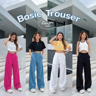 Basic Trouser ㅡ กางเกงขายาวทรงเบสิก พร้อมส่ง 4 สี
