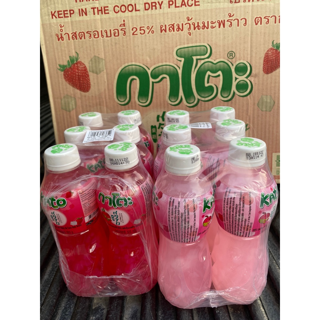 กาโตะ-น้ำผลไม้ผสมวุ้นมะพร้าว-ยกแพ็ค-6-ขวด-พร้อมส่ง